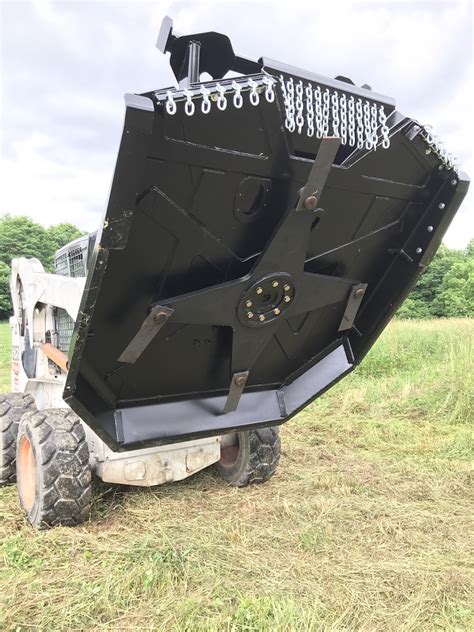 skid steer with brush hog attachment|bush hog attachment for bobcat.